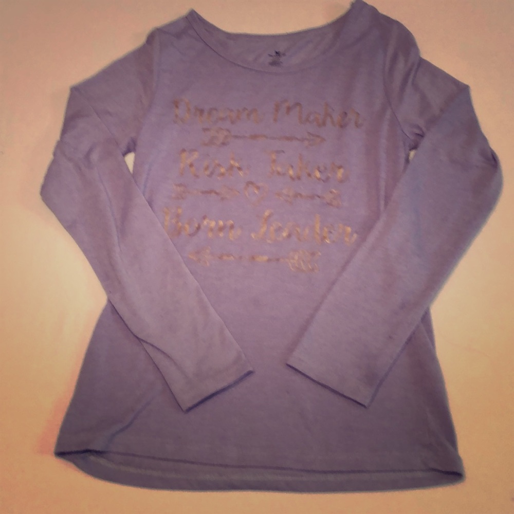 One Step Up long sleeve lavender shirt